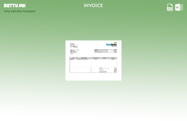 Модерен стил Шаблон за фактура на компанијата FreshBooks на САД